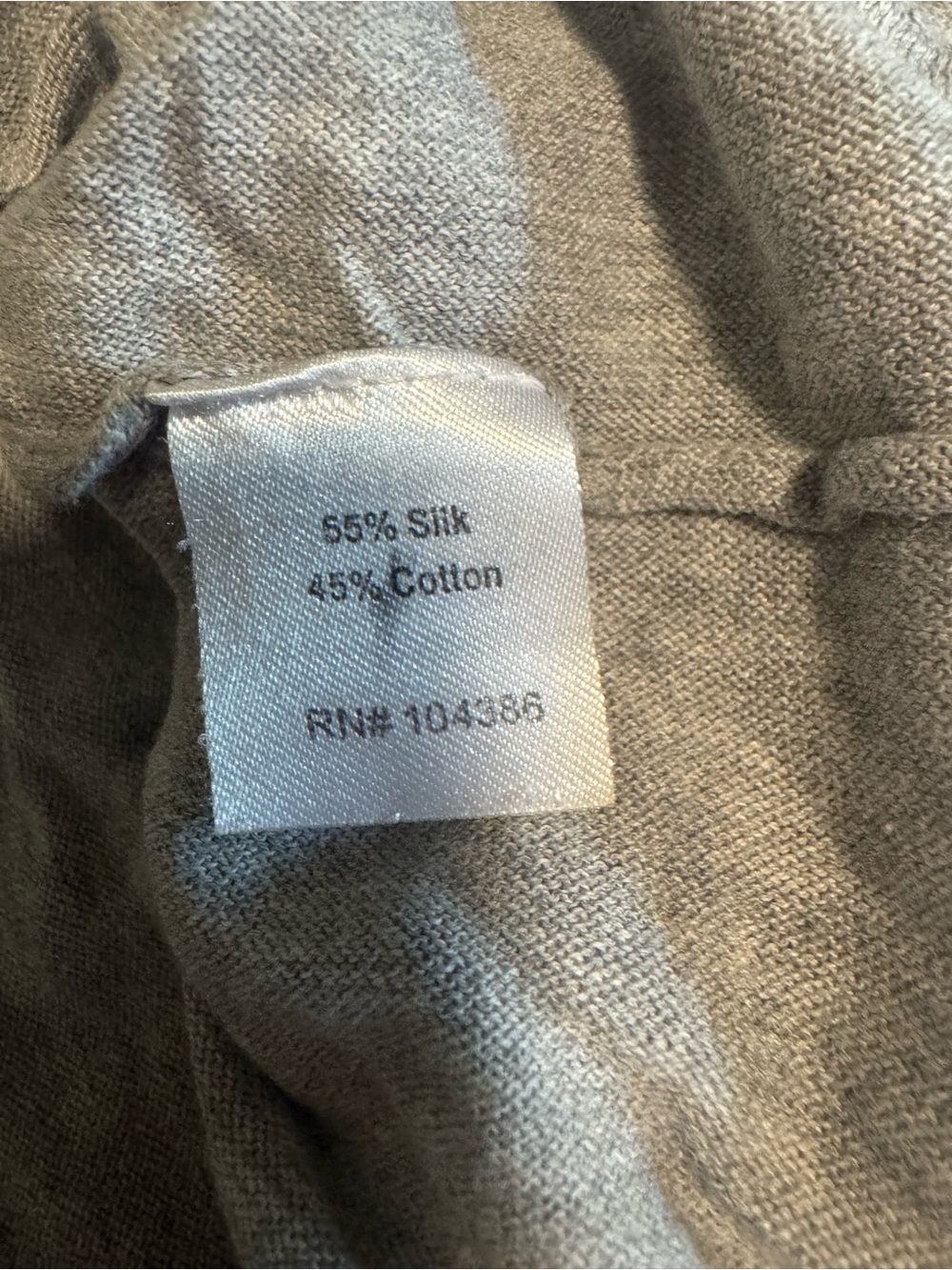 Garnet Hill Light Gray Short Sleeve Scoop Neck Sweater - Picture 4 of 4